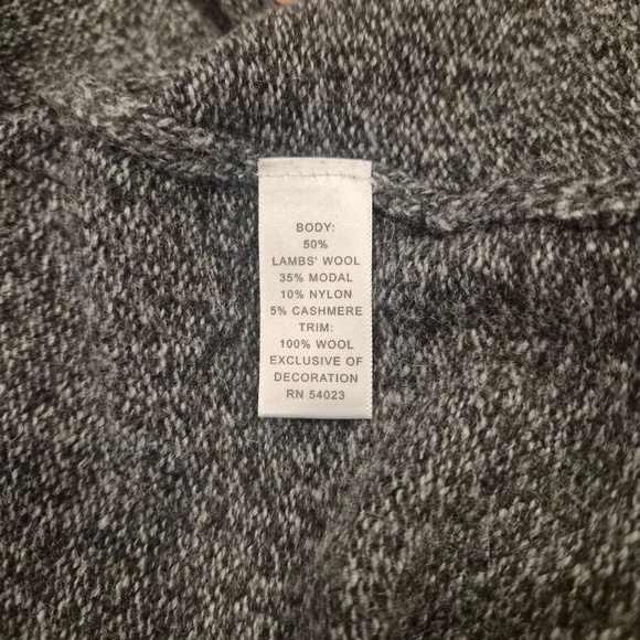 Banana Republic Gray Tulle Whimsigoth Cottagecore Horror Protag Babydoll Cardi M - Picture 10 of 13